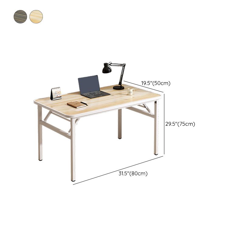 Contemporary Folding Office Desk Home Writing Desk with H-Shape Base , 29.5" H Clearhalo 'furn' 'furn_office_desk' 'Furniture' 'Office Desks' 'Office Furniture' 'office_desk' 1200x1200_fe2aa518-15ee-49ce-828f-3a83585a226f