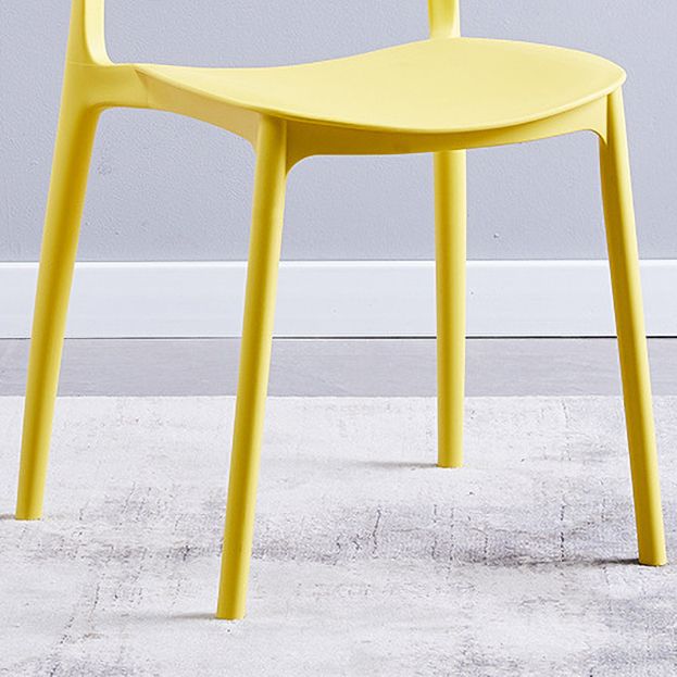 Modern Style Open Back Chair Kitchen Armless Chair with Plastic Legs Clearhalo 'Dining Chairs' 'Dining Tables & Seating' 'dining_chair' 'furn' 'furn_dining_chair' 'Furniture' 'furniture_dining_chair' 'Kitchen & Dining Furniture' 1200x1200_fe2dce68-9ee6-4a85-af41-871d133205d1