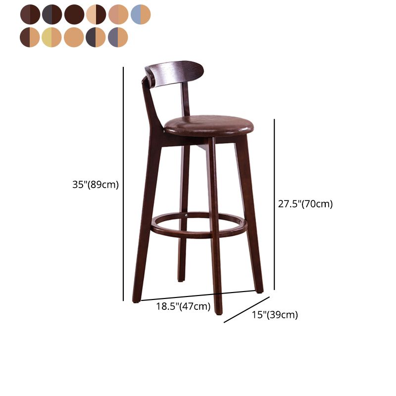 Contemporary Beech Low Back Home Stool Matte Finish Upholstered Bar Stools Clearhalo 'Bar Furniture' 'Bar Stools' 'bar_stools' 'furn' 'furn_bar_stools' 'Furniture' 'furniture_bar_stools' 'Kitchen & Dining Furniture' 1200x1200_fe2e3821-9925-46c9-ab4e-64e15729fab5