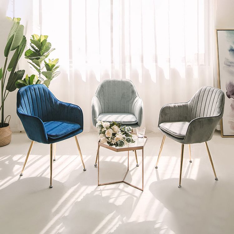 Scandinavian Style Upholstered Side Chairs Solid Back Arm Dining Chairs for Home Use Clearhalo ' kitchen&dining_furn' 'Dining Chairs' 'Dining Tables & Seating' 'dining_chair' 'furn' 'furn_dining_chair' 'Furniture' 'furniture_dining_chair' 'Kitchen & Dining Furniture' 'kitchen' 1200x1200_fe2e8b59-e4d2-4df8-80d1-6302e72207ef