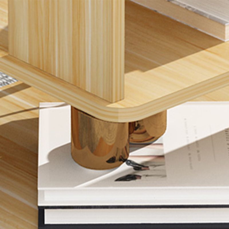 Quadrato con le ruote tavolino in legno da 19,69 "tavolo da fine