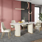 Glam Style Oval Table Sintered Stone Table with Metal Legs for Home Clearhalo 'Dining Tables & Seating' 'Dining Tables' 'dining_table' 'furn' 'furn_dining_table' 'Furniture' 'Kitchen & Dining Furniture' 1200x1200_fe2eea38-7c1b-460a-8c4c-36e4ae3e09d4