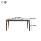 Rectangle Dining Table Mid-Century Modern Dining Table with Solid Wood Base