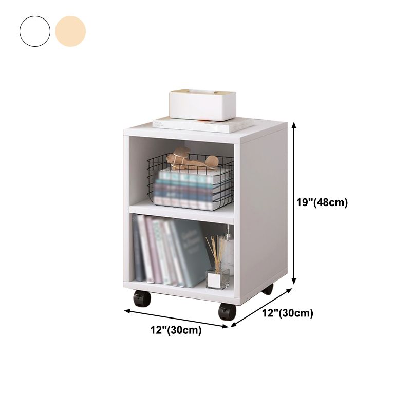 Scandinavian Bookcase Manufactured Wood Standard Bookshelf with Caster Wheels Clearhalo 'Bookcases' 'furn' 'furn_bookcases' 'Furniture' 'furniture_bookcases' 'Office Furniture' 1200x1200_fe2f117e-4fe6-4c5c-8897-8e40c8b69106