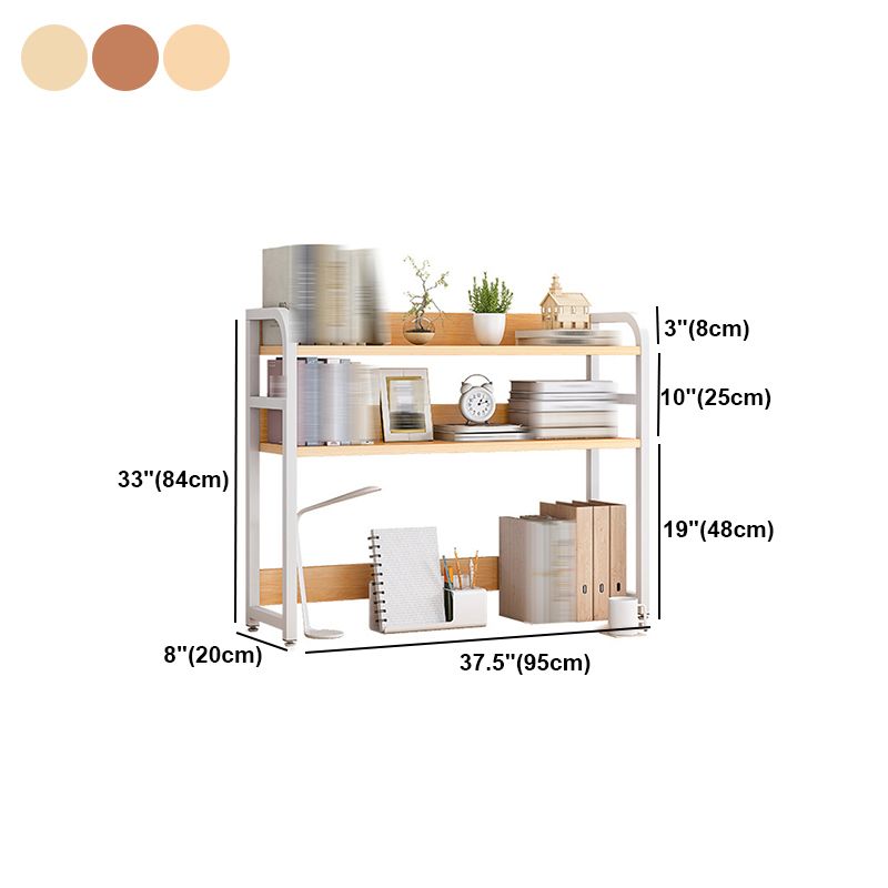 Double Shelving Bookshelf Contemporary Style Open Back Bookcase for Study Room Clearhalo 'Bookcases' 'furn' 'furn_bookcases' 'Furniture' 'furniture_bookcases' 'kitchen' 'kitchen_bookcases' 'Living Room Furniture' 'Office Furniture' 1200x1200_fe3141d2-5bfa-4426-a44b-d20d31412cd8