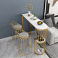 Free Form Pub-Set, 1/2/3-teiliges Bartisch- und Hocker-Set aus Metall und Samt