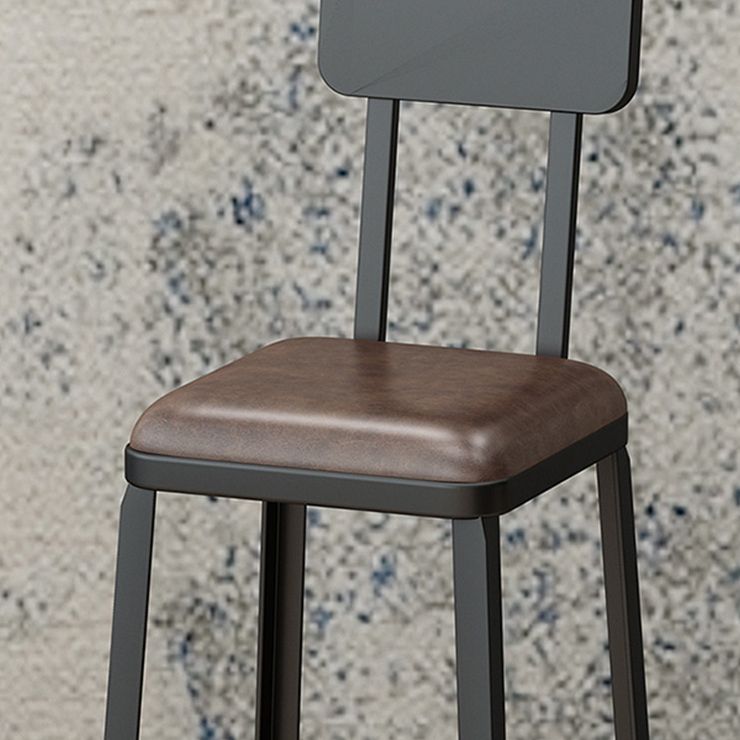 Armless Dining Stool Contemporary Bar Stool with Black Metal Base Clearhalo 'Bar Furniture' 'Bar Stools' 'bar_stools' 'furn' 'furn_bar_stools' 'Furniture' 'Kitchen & Dining Furniture' 1200x1200_fe31b907-c084-460a-82b9-36d26b137219