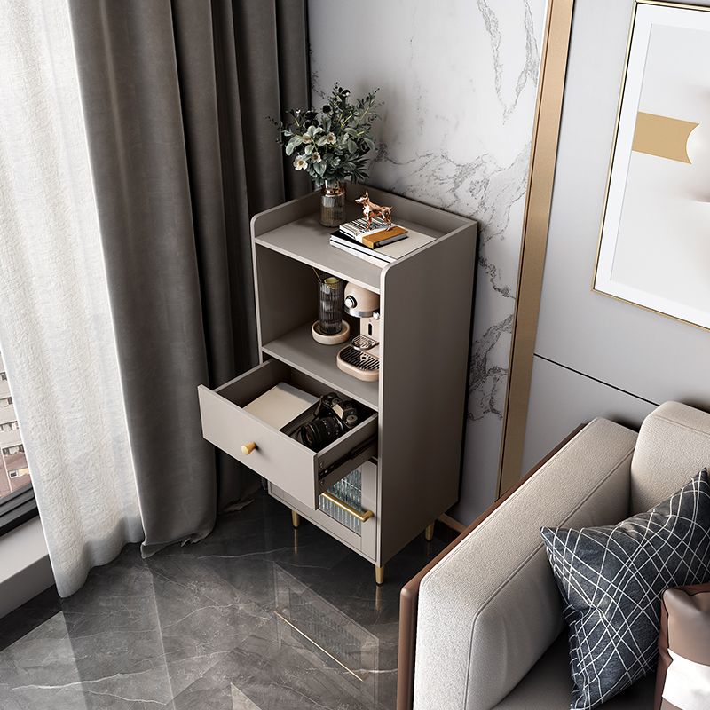 Engineered Wood Dining Server Modern 1 Drawer Side Board with Glass ...