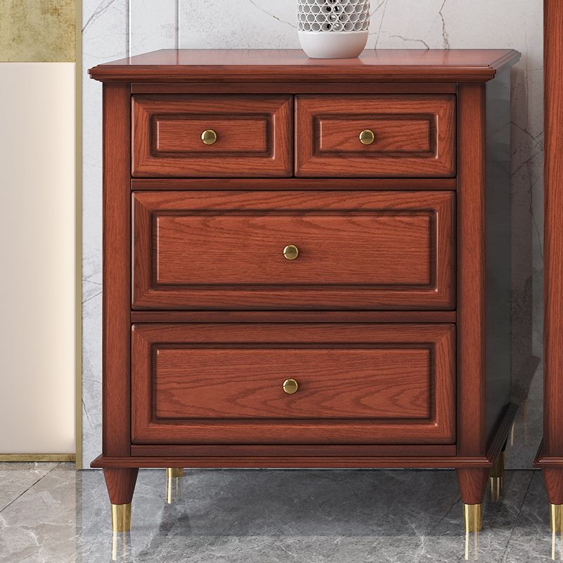 Coffre de rangement en bois massif traditionnel américain, 16,11 "W