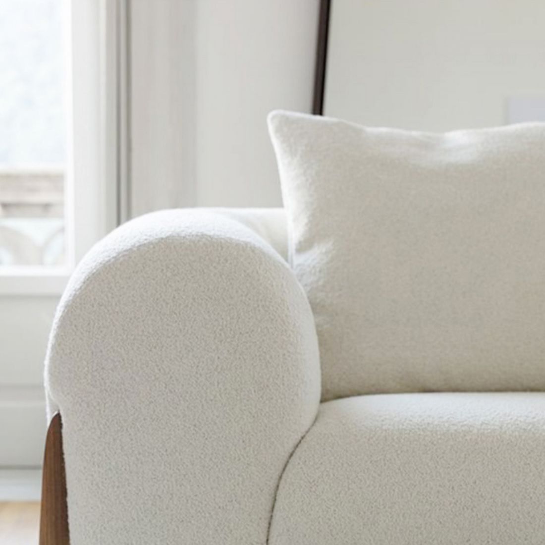 Stationary Sofa Apartment Square Arm Loveseat for Living Room