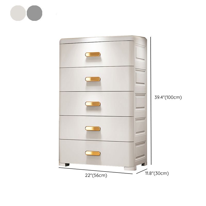 Rectangular Plastic Wardrobe Teen Style Simple Bedroom Storage Cabinet