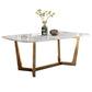 Glam Dining Faux Marble Table Rectangle Table with Metal Legs for Kitchen Clearhalo 'Dining Tables & Seating' 'Dining Tables' 'dining_table' 'furn' 'furn_dining_table' 'Furniture' 'Kitchen & Dining Furniture' 1200x1200_fe35d1e3-977e-4afe-98a7-ccaad0002b05