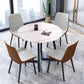 Round Traditional Luxury Dining Table Sintered Stone Table with Double Pedestal,31.5"L x 29.5"H Clearhalo ' dining_table' 'Dining Tables & Seating' 'Dining Tables' 'furn' 'furn_dining_table' 'Furniture' 'furniture_dining_table' 'Kitchen & Dining Furniture' 'kitchen&dining_furn' 'kitchen' 'kitchen_dining_table' 1200x1200_fe373af5-4e49-46c3-a12c-5c0c13d17783
