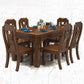 Traditional Style Rectangular Dining RoomTable Set for 6 with Parson Chairs Walnut Dining Set Clearhalo 'Dining Room Sets' 'Dining Tables & Seating' 'dining_room_set' 'furn' 'furn_dining_room_set' 'Furniture' 'furniture_dining_room_set' 'Kitchen & Dining Furniture' 'kitchen&dining_furn' 'kitchen' 1200x1200_fe376009-2ab9-48f9-b385-6048039ddb3c