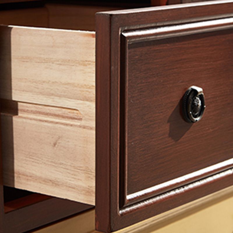 Cómoda de almacenamiento para dormitorio náutico, cómoda vertical de madera con cajones