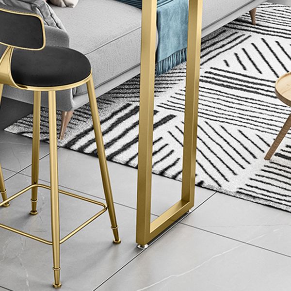 Tavolo da sgabello da bar del soggiorno con porto in pietra in pietra top bistro tavolo