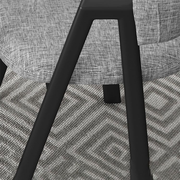 Modern Metal Arm Chair Open Back Dining Side Chair with Upholstered(Set of 4) Clearhalo 'Dining Chairs' 'Dining Tables & Seating' 'dining_chair' 'furn' 'furn_dining_chair' 'Furniture' 'furniture_dining_chair' 'Kitchen & Dining Furniture' 1200x1200_fe3ae346-913a-4ee6-91d6-350e4b78c23d