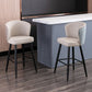 Contemporary Metal Upholstered Barstool Indoor Bar Stool with Iron Legs and Low Back Clearhalo 'Bar Furniture' 'Bar Stools' 'bar_stools' 'furn' 'furn_bar_stools' 'furniture_bar_stools' 'Kitchen & Dining Furniture' 'kitchen&dining_furn' 'kitchen' 'kitchen_furn' Furniture' 1200x1200_fe3b2c8e-19bb-4294-a57b-feb4316a604a