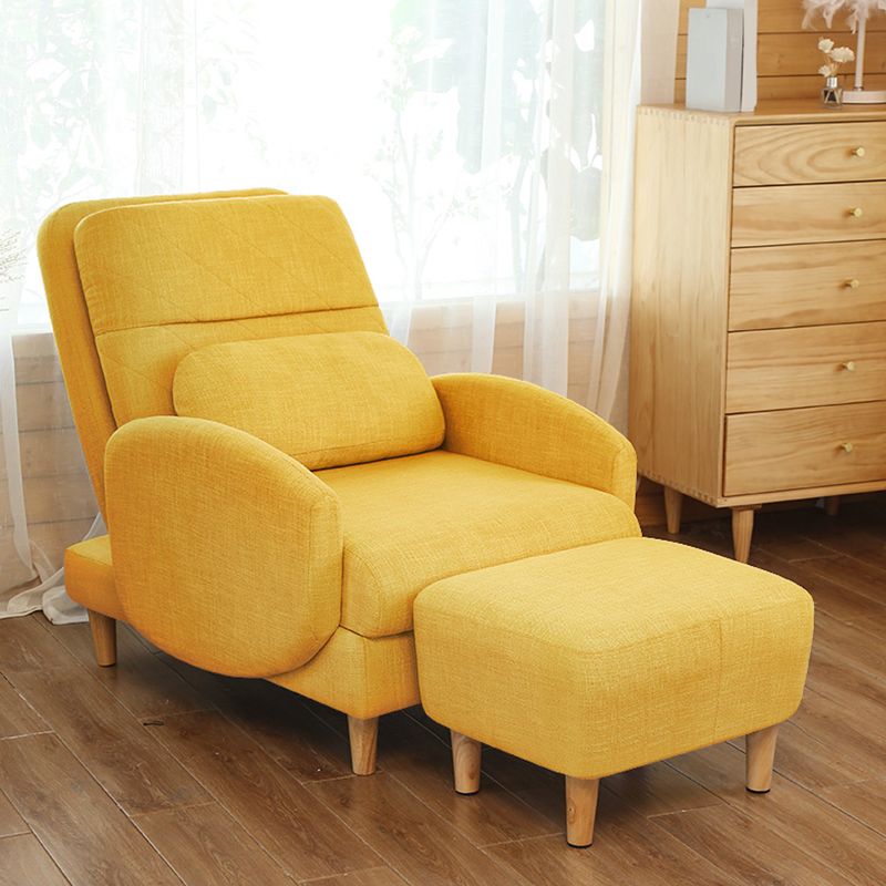 Linen Standard Recliner met uitgebreide voetsteun en verwijderbare kussens