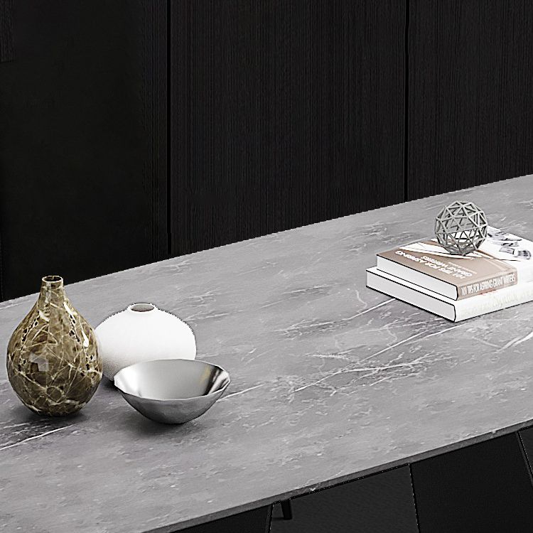 Rectangular Sintered Stone Dining Table Modern Dining Table with Metal Base Clearhalo 'Dining Tables & Seating' 'Dining Tables' 'dining_table' 'furn' 'furn_dining_table' 'Furniture' 'Kitchen & Dining Furniture' 1200x1200_fe42b807-e7e8-4e45-bc13-fb038b1f8988