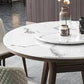 Ensemble de table ronde rotatif moderne 1/4/5/6/7 pièces artificiel marbre supérieur table ronde