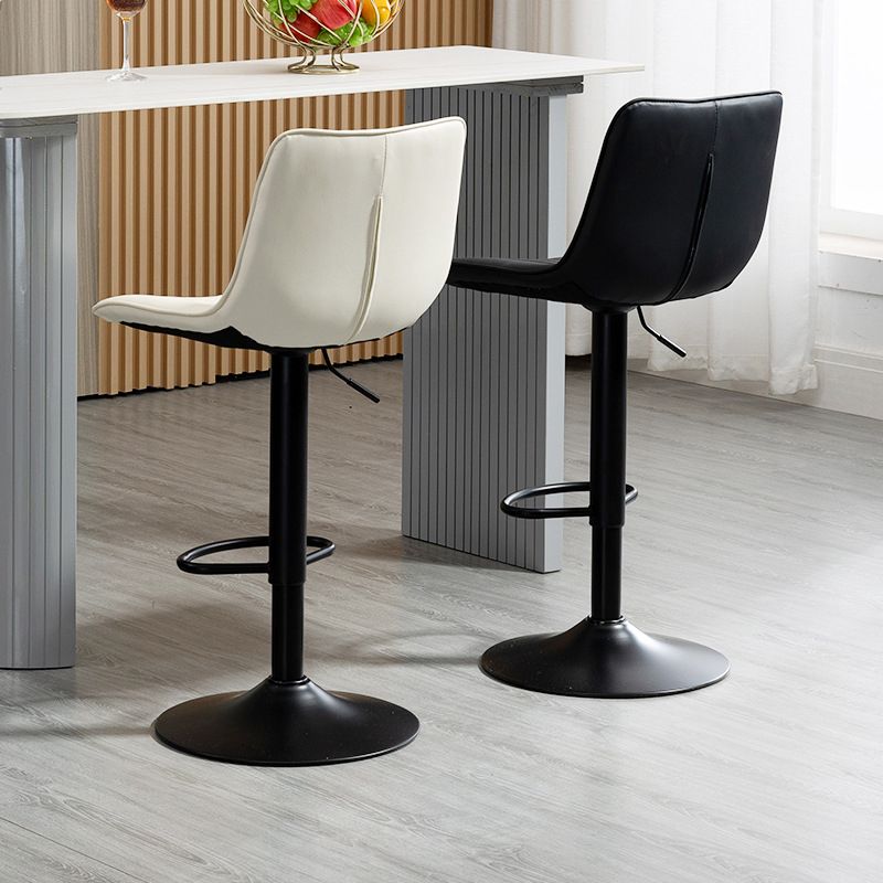 Contemporary Style Bar-stool Adjustable Counter Bar Stool with Metal Legs for Home Clearhalo 'Bar Furniture' 'Bar Stools' 'bar_stools' 'furn' 'furn_bar_stools' 'Furniture' 'furniture_bar_stools' 'Kitchen & Dining Furniture' 1200x1200_fe43e33e-f30d-4a0b-b0f9-8e57883ffa9e