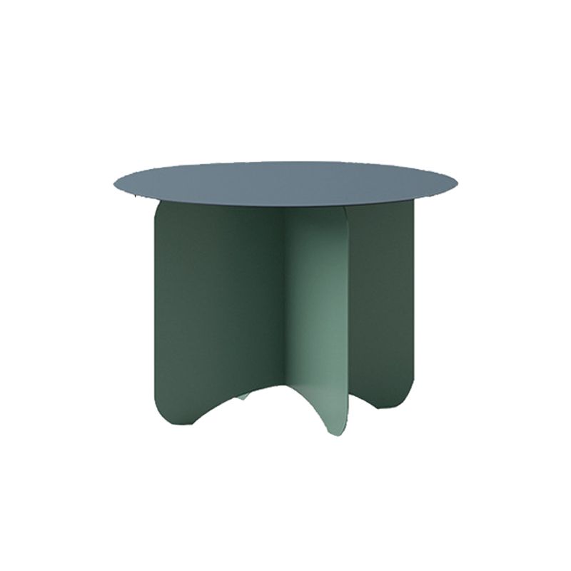 Mid-Century Modern Round Coffee Table with Iron Top and 4 Legs Clearhalo 'Coffee & Accent Tables' 'Coffee Tables' 'coffee_tables' 'furn' 'furn_coffee_tables' 'Furniture' 'Living Room Furniture' 1200x1200_fe448bc5-88af-428a-bd81-cde5c557b809