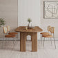 Table à manger de style moderne Table de dîner à 4 pieds en bois massif pour salle à manger