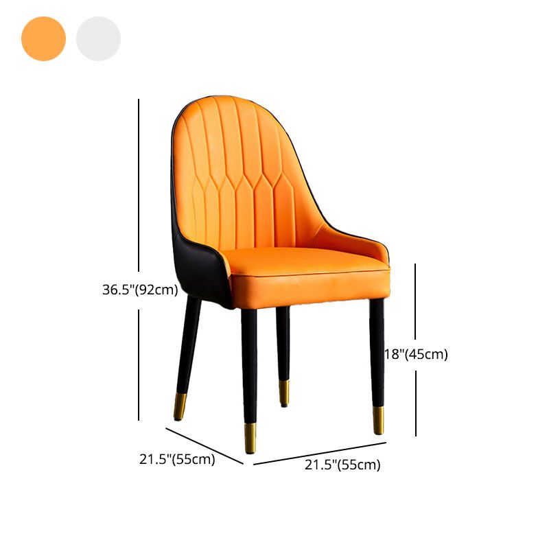Scandinavian Upholstered Dining Chairs Arm Solid Back Dining Side Chair Clearhalo 'Dining Chairs' 'Dining Tables & Seating' 'dining_chair' 'furn' 'furn_dining_chair' 'Furniture' 'Kitchen & Dining Furniture' 1200x1200_fe4590eb-74f0-4dda-aeac-aa5e9144dd22