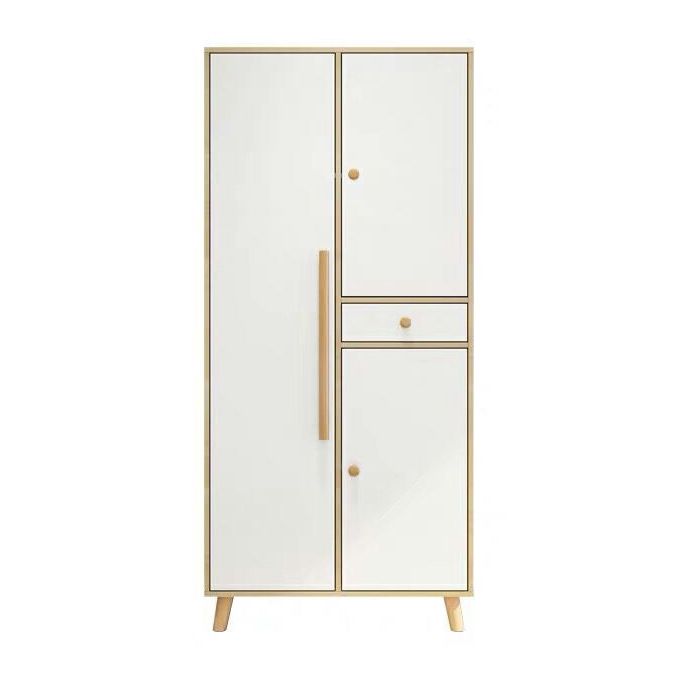 Armoire blanche moderne pour armoire en bois d'ingénierie à domicile avec portes à charnière