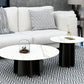 Modern Style White Slate & Grey Glass Top Iron Craft Round Coffee Table Clearhalo 'Coffee & Accent Tables' 'Coffee Tables' 'coffee_tables' 'furn' 'furn_coffee_tables' 'Furniture' 'Living Room Furniture' 1200x1200_fe4895ca-a129-416e-9032-4816f4fac78d