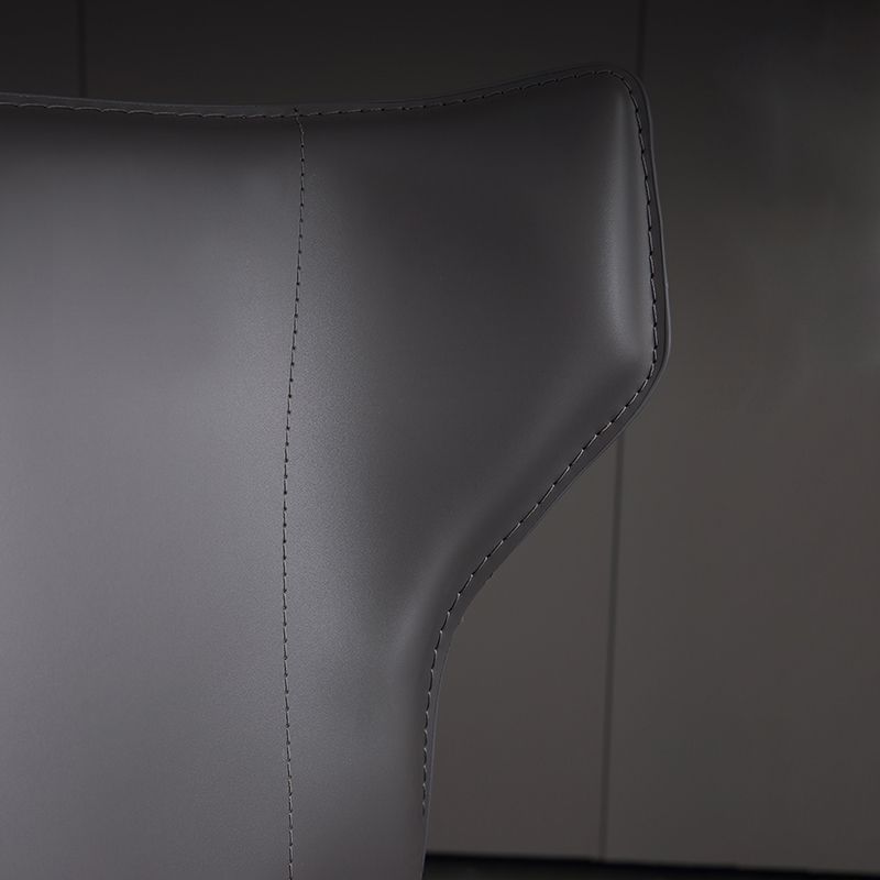 Industriële wingback zijstoel gestoffeerde armloze eetkamerstoelen