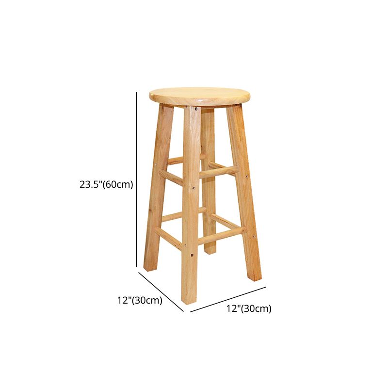 Modern Armless Backless Counter Stool Wood Cashier Bar Stool with Wooden Seat and Pedal Clearhalo 'Bar Furniture' 'Bar Stools' 'bar_stools' 'furn' 'furn_bar_stools' 'Furniture' 'Kitchen & Dining Furniture' 1200x1200_fe4c8a53-e0a1-4fd8-bb6c-fc01ceec49cc