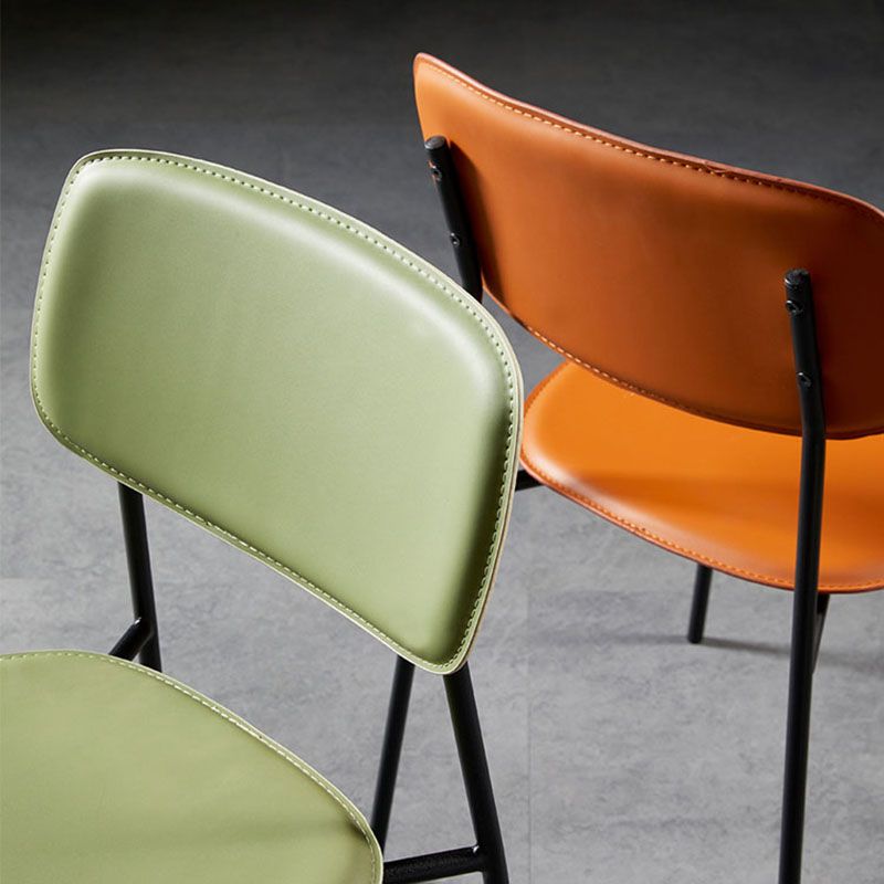 Contemporary Style Kitchen Metal Dining Chairs Dining Armless Side Chair Clearhalo ' kitchen&dining_furn' 'Dining Chairs' 'Dining Tables & Seating' 'dining_chair' 'furn' 'furn_dining_chair' 'Furniture' 'furniture_dining_chair' 'Kitchen & Dining Furniture' 'kitchen' 1200x1200_fe4d6df8-234f-46a8-a13a-901878c06121