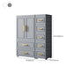 Plastic Wardrobe Cabinet with Drawer Modern Hinged Wardrobe Closet