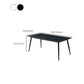 Industrial Kitchen Dinner Table Stone Rectangle 4 Legs Dining Table Clearhalo 'Dining Tables & Seating' 'Dining Tables' 'dining_table' 'furn' 'furn_dining_table' 'Furniture' 'Kitchen & Dining Furniture' 1200x1200_fe50abbd-36d4-4e5e-8303-87fbab66ae07