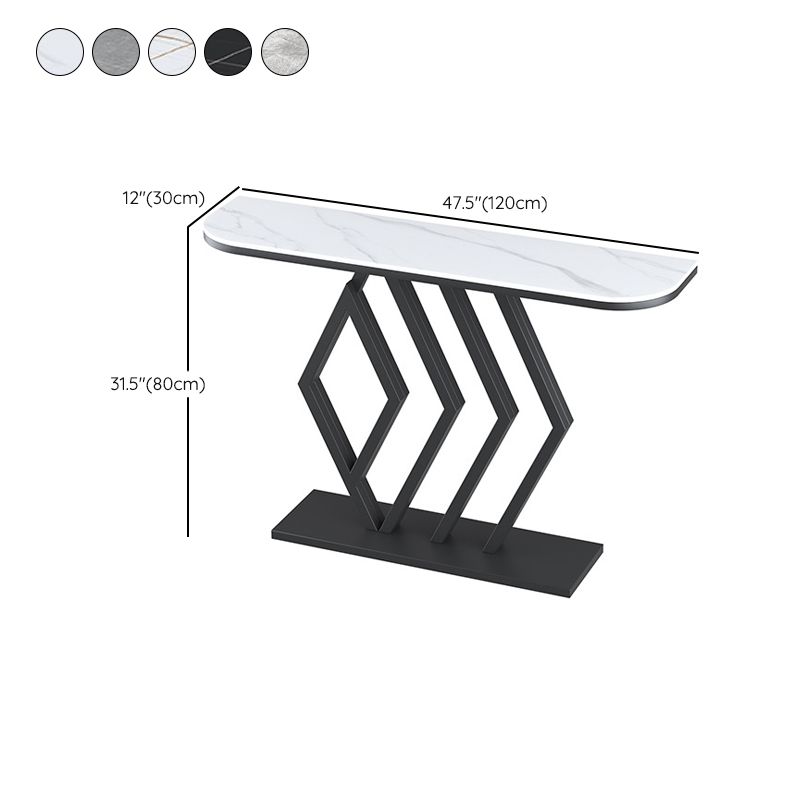 Table de consola contemporánea de piedra de 11 "de ancho Sofá de la consola de la luna