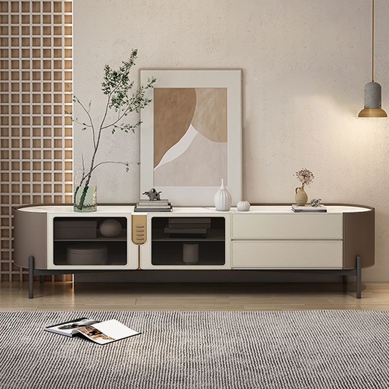 Contemporary TV Media Console Stone Media Console with Drawers Clearhalo 'furn' 'furn_tv_stands_entertainment_centers' 'Furniture' 'Living Room Furniture' 'TV Stands & Entertainment Centers' 'TV Stands & Media Storage Furniture' 'tv_stands_entertainment_centers' 1200x1200_fe52a2a4-3a4d-44e6-9e8c-b16fde8f0dbb