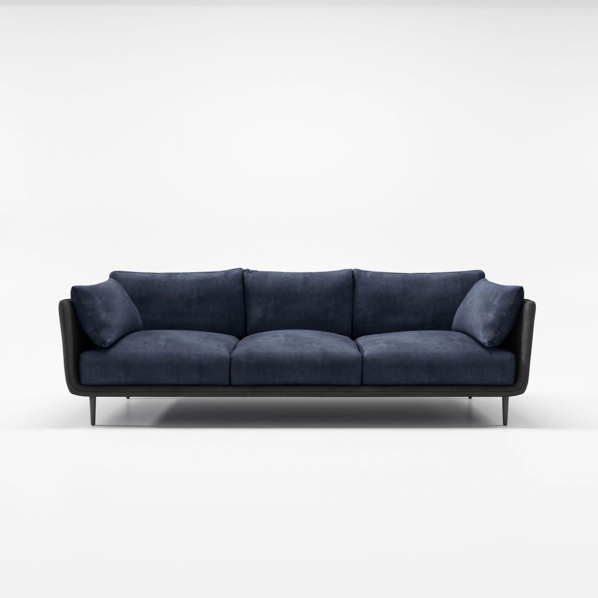 Stain Resistant Square Arm 3/4-Seat Sofa Extra Long Faux Leather Settee Clearhalo 'furn' 'furn_sofas' 'Furniture' 'furniture_sofas' 'kitchen' 'kitchen_sofas' 'Living Room Furniture' 'Sofa' 'sofas' 1200x1200_fe52a99a-03ee-4b39-b6a0-0a8c96d21de9