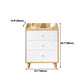 14.5 " D White Storage Chest Dresser Modern Style Storage Chest with Drawers and Doors