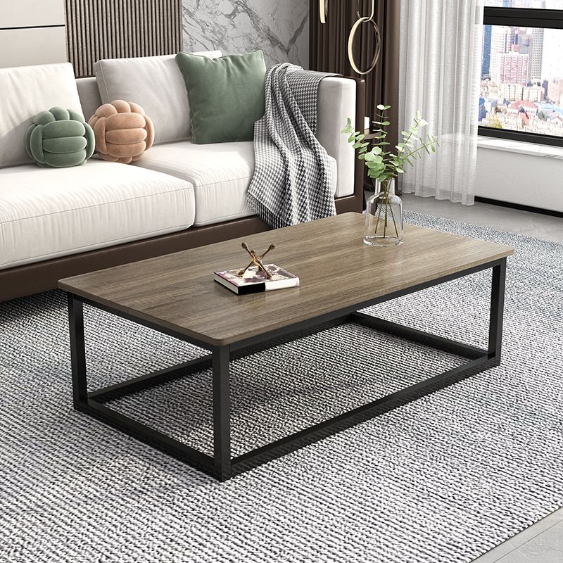 Wood Frame Coffee Table Modern Rectangle Cocktail Table in Natural Clearhalo 'Coffee & Accent Tables' 'Coffee Tables' 'coffee_tables' 'furn' 'furn_coffee_tables' 'Furniture' 'furniture_coffee_tables' 'Living Room Furniture' 1200x1200_fe559cf1-1633-4e28-95db-cd9e751a5ff9