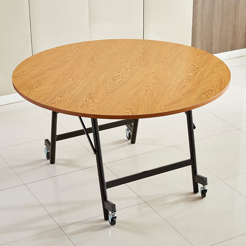 47.2-inch Metal Mid-Century Modern Round Dining Table Wood Top Table for Dining Room Clearhalo ' dining_table' 'Dining Tables & Seating' 'Dining Tables' 'furn' 'furn_dining_table' 'Furniture' 'furniture_dining_table' 'Kitchen & Dining Furniture' 'kitchen&dining_furn' 'kitchen' 'kitchen_dining_table' 1200x1200_fe55ac68-498d-45ce-ab27-1099b8fad02c