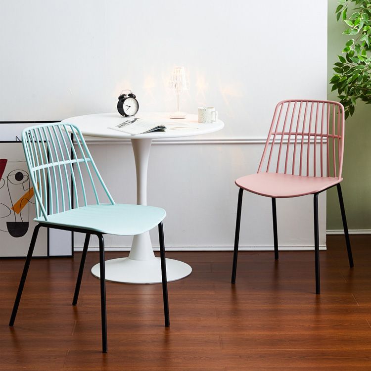 Home Dining Armless Chairs Dining Side Chairs with Metal Legs (Set of 4) Clearhalo ' kitchen&dining_furn' 'Dining Chairs' 'Dining Tables & Seating' 'dining_chair' 'furn' 'furn_dining_chair' 'Furniture' 'furniture_dining_chair' 'Kitchen & Dining Furniture' 'kitchen' 1200x1200_fe561099-78c1-4141-969d-8cc1ec92c321