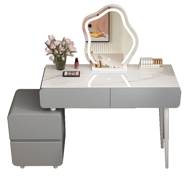 Contemporary Dressing Table Bedroom Wood Lighted Mirror Make-up Vanity