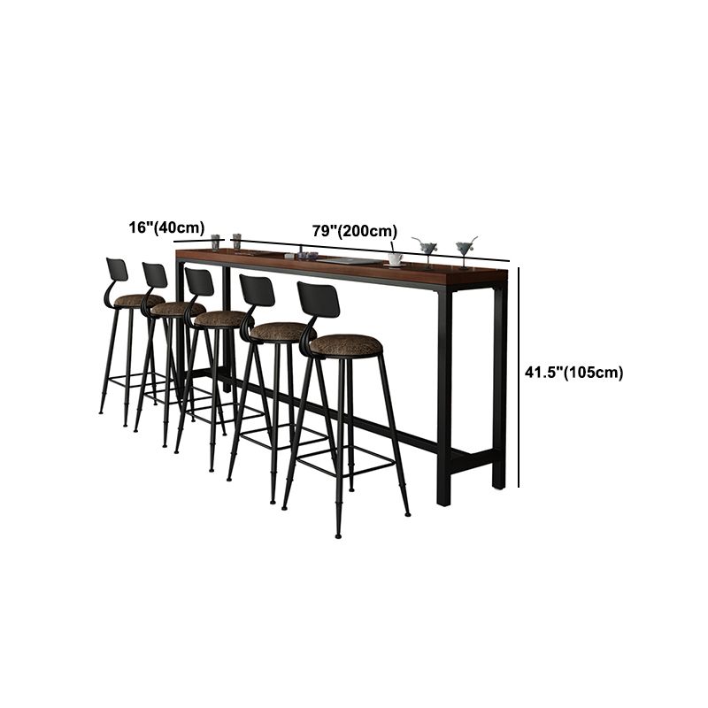 Tavolo da pranzo in legno in legno di pino tavolo da bar rettangolo industriale con base di cavalletto per caffè