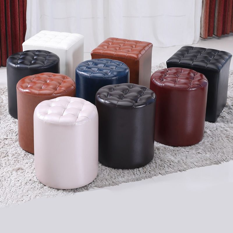 Modern Faux Leather Pouf Water Resistant Pure Color Square for Home Decor Clearhalo 'furn' 'furn_ottomans_poufs' 'Furniture' 'Living Room Furniture' 'Ottomans & Poufs' 'ottomans_poufs' 1200x1200_fe5ccace-78b7-4e66-bf76-83fb5a5c50ac