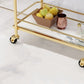 Modern Faux Marble Prep Table Rectangular Prep Table with Casters
