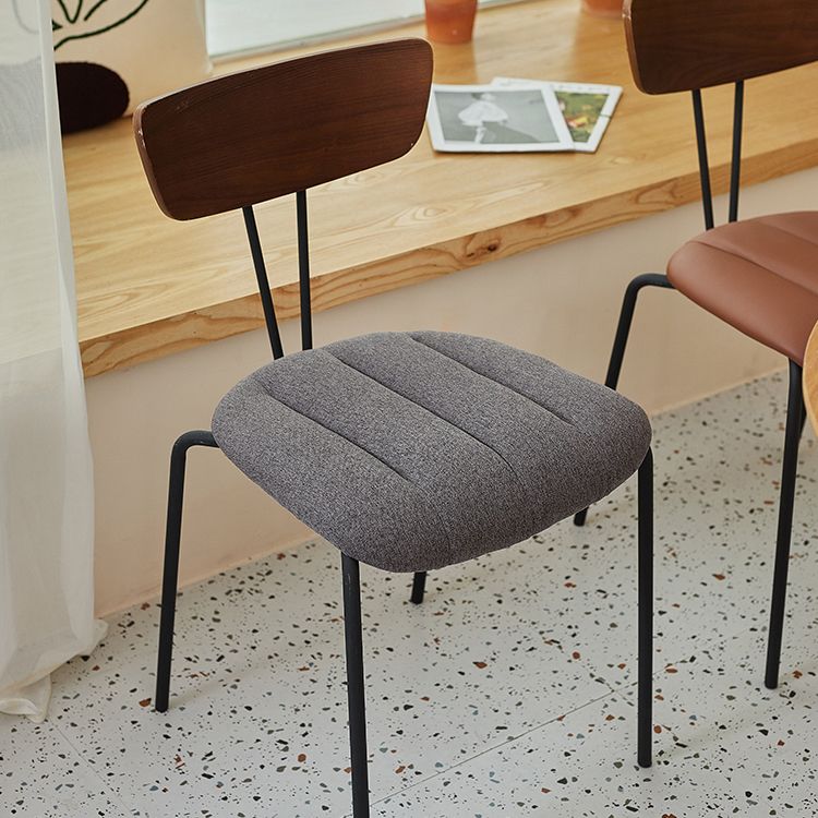 Industrial Style Dining Chair Kitchen Armless Side Chairs with Metal Legs Clearhalo ' kitchen&dining_furn' 'Dining Chairs' 'Dining Tables & Seating' 'dining_chair' 'furn' 'furn_dining_chair' 'Furniture' 'furniture_dining_chair' 'Kitchen & Dining Furniture' 'kitchen' 1200x1200_fe5cdab5-0ccd-409a-9336-785136891711