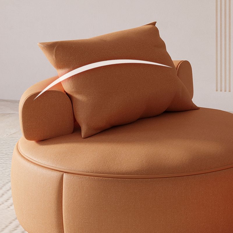 Mid-Century Modern Armless Accent Chair Fixed Back Accent Room Chair for Bedroom