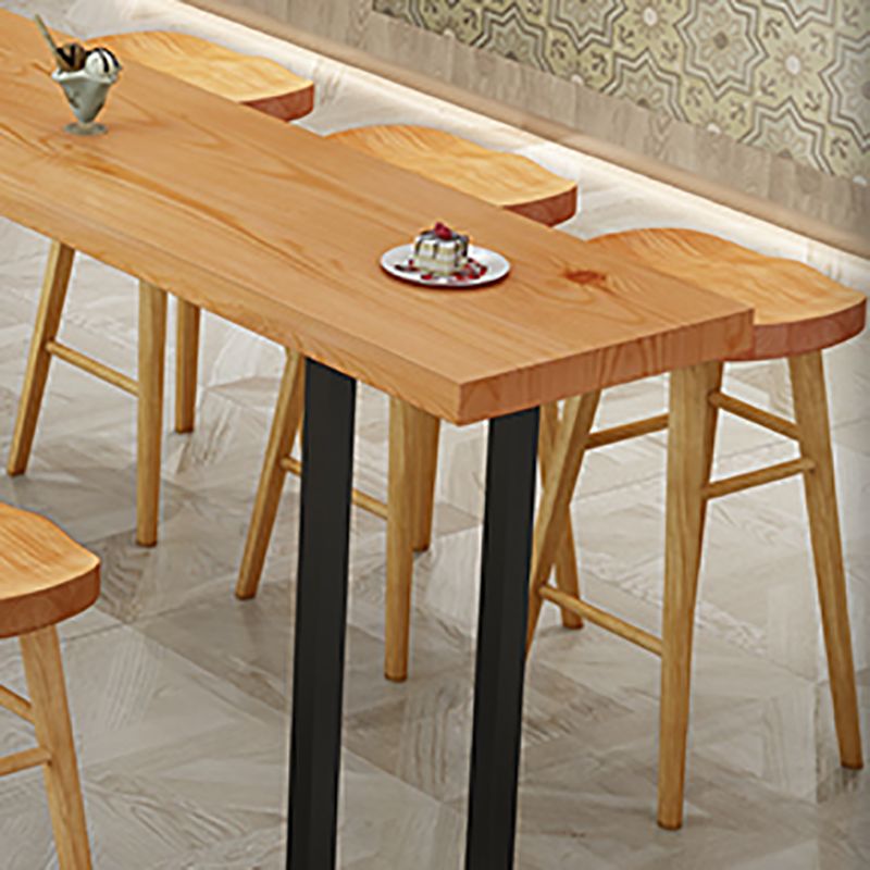 Industrial Rectangle Bar Counter Table Wood Bar Counter Table for Restaurant Clearhalo 'Bar Furniture' 'Bar Tables' 'bar_tables' 'furn' 'furn_bar_tables' 'Furniture' 'Kitchen & Dining Furniture' 1200x1200_fe5e11bd-3b1c-4025-abd0-c8f89e2e74ab